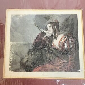 Antique Minna Steel Engraving W Etty RA H T Ryall 19th C